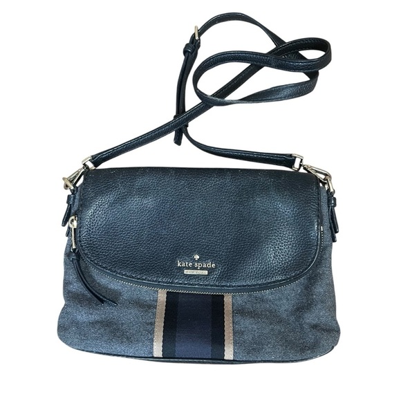 Kate Spade Jackson Street Harlyn Crossbody Pebble Leather Charcoal Small Bag - Picture 2 of 15